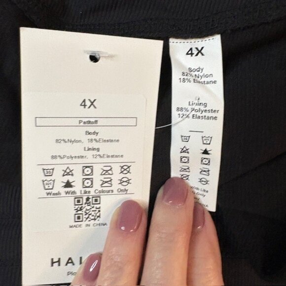 HALARA Patitoff Pet Hair Resistant High Waisted Drawstring Pocket Jogger 4X Blk - Picture 2 of 7